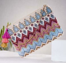 Multicolor Handcrafted Beaded Cotton Sling  Side Bag For Women 